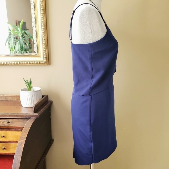 Elliatt x Revolve The Shot Cutout Tulip Dress Navy Blue Mini Size Small - Picture 6 of 12